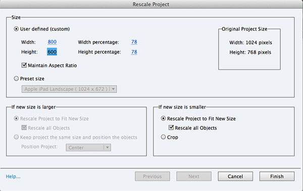 rescale-project-settings