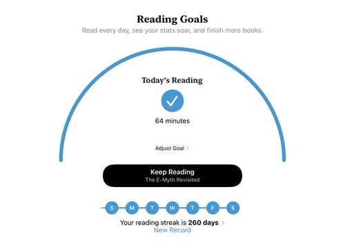 Apple Books Reading Goals