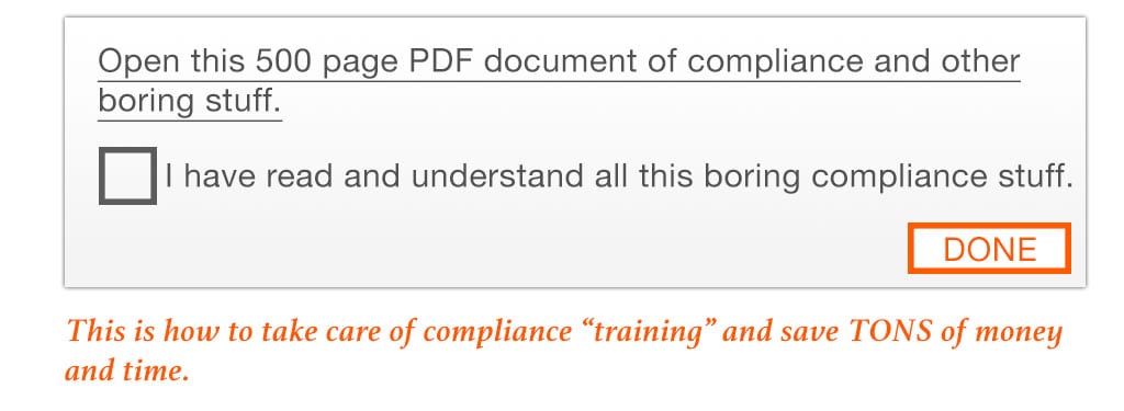Boring Compliance Training