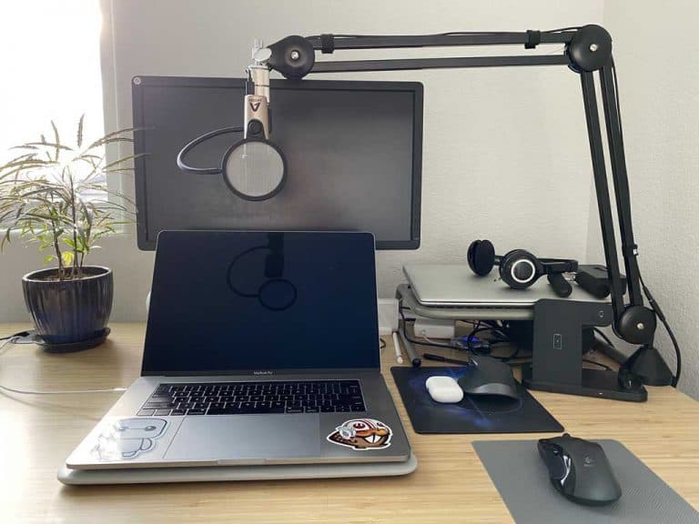Podcast Video Recording Microphone Setup